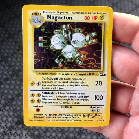 Pokemon TCG Magneton Holo 11/62 - Fossil rundt LP