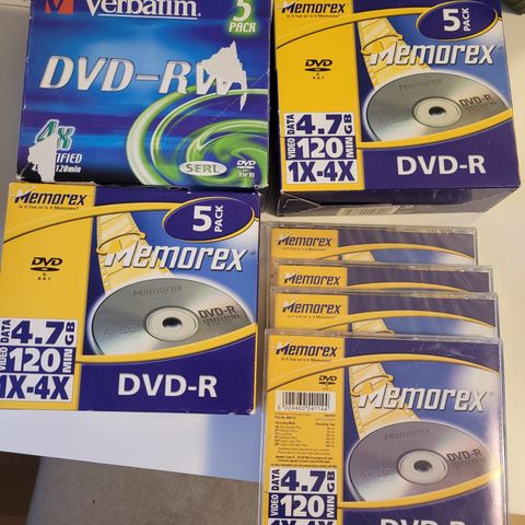 DVD opptak plater