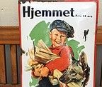 HJEMMET - EMALJESKILT