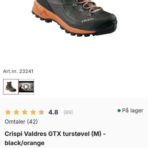 Crispi Valdres GTX fritid & jaktstøvler str 46