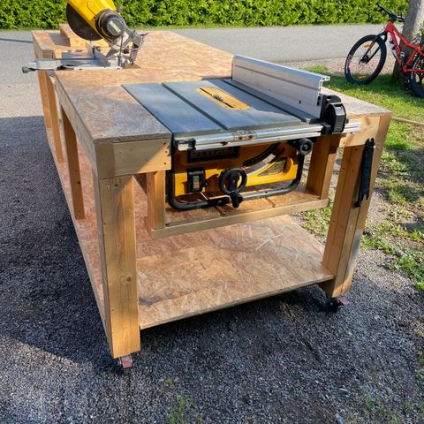 Arbeidsbenk inkl dewalt DW745 bordsag