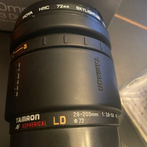 Tamron Objektiv 28-200 f/3.8/5. 8 Ø 72 mm til Canon