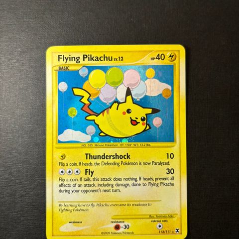 Pokemonkort - Flying Pikachu 113/111 Rising Rivals