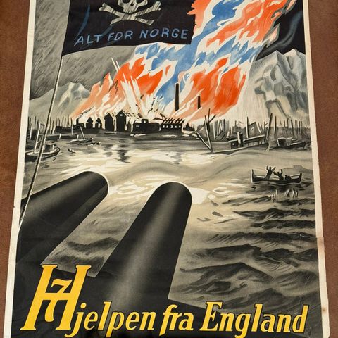 Nasjonal Samling plakat - Hjelpen fra England