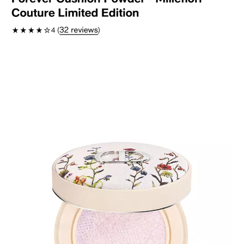 Dior forever cushion powder Millefiori Couture Limited edition