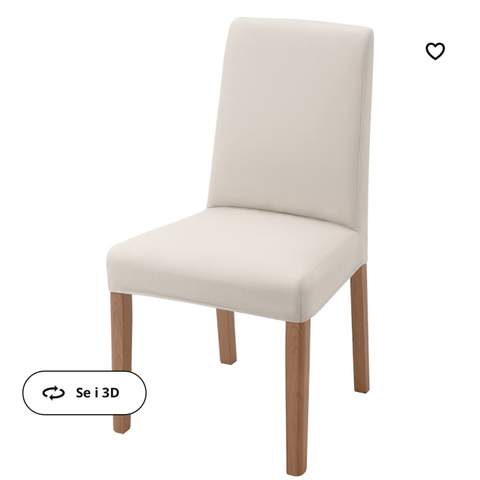 3 stk Bergmund IKEA spisestoler, lite brukt