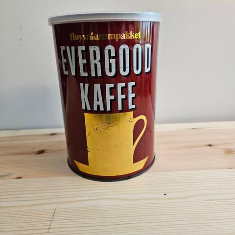 Gammel Evergood kaffeboks