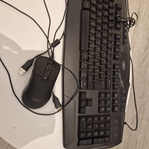 Leet gaming tastatur og leet gaming mus