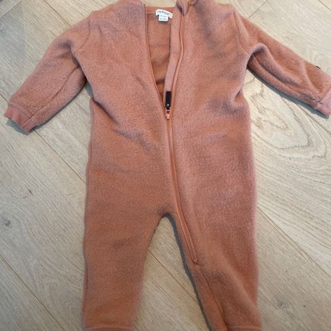 Ferskenfarget ullfleece str 74/80