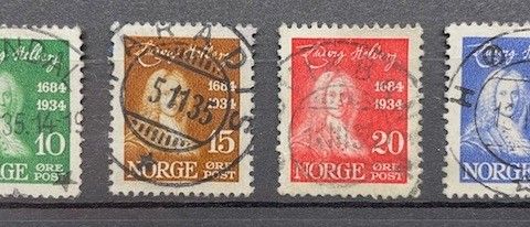 NORGE FRIMERKER - HOLBERG - NK189 - 192