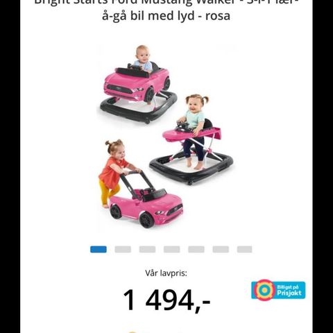 Gåbil rosa