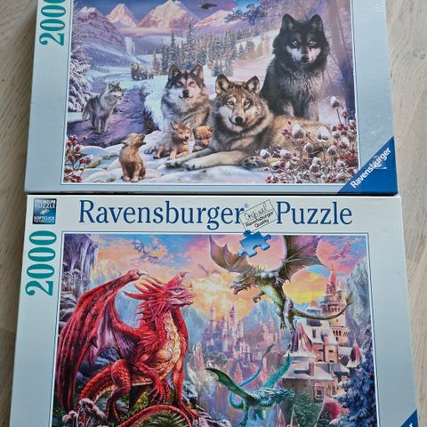 2 stk Puslespill Ravensburger