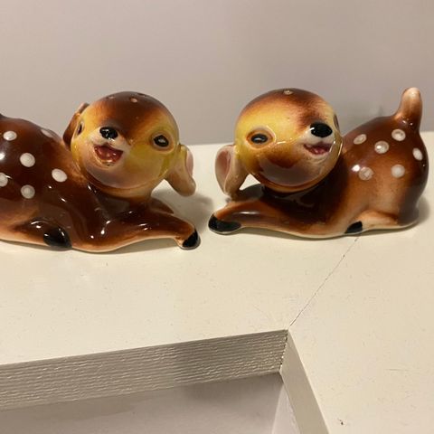 Vintage Bambi salt og pepper.