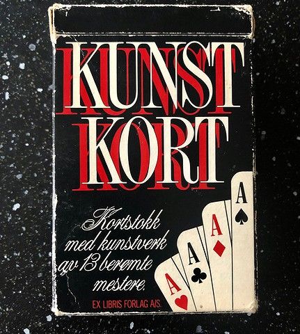 Kortstokk fra 1988 med kunstverk av berømte mestere