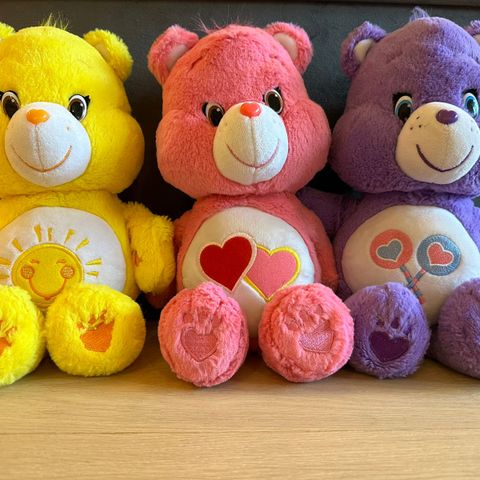 CARE Bears bamser 🩷💛💜