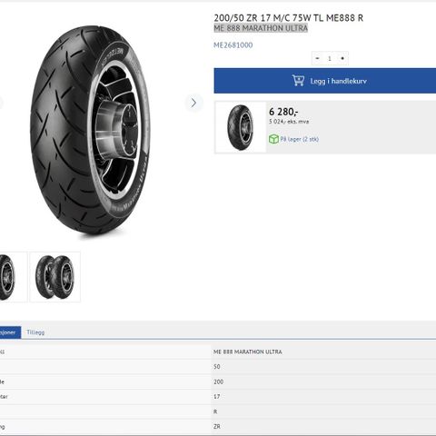 Metzeler ME 888 MARATHON ULTRA 200/50-17"