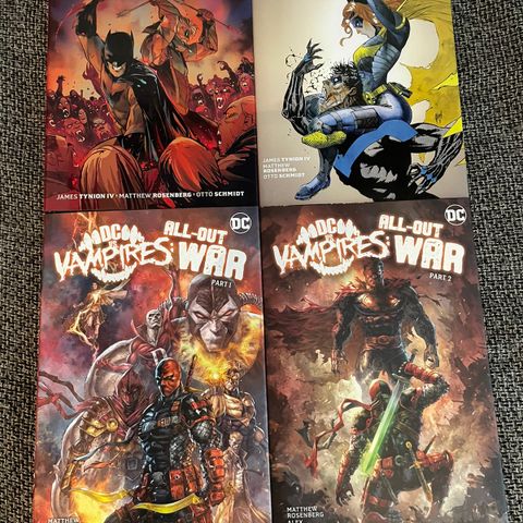 Dc vs Vampires HC Vol.1-2 og All-Out War HC Vol.1-2