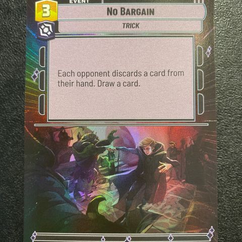 No bargain hyperspace foil Star wars unlimited samlekort