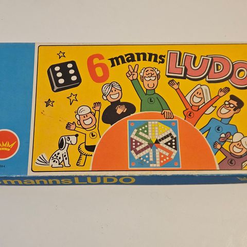 Vintage Damm 6 manns Ludo