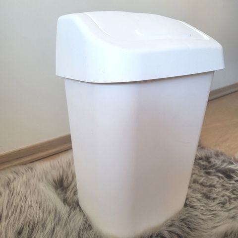 White waste bin