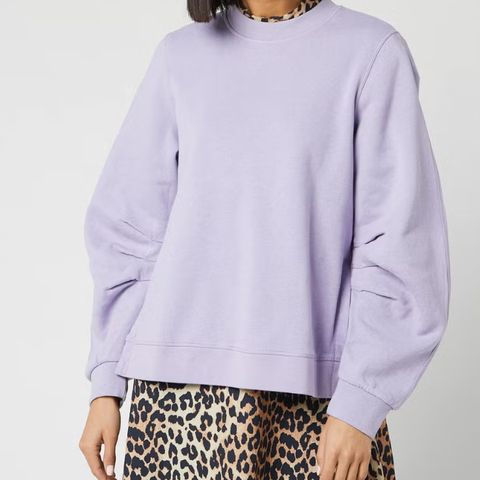 Ganni Isoli Sweatshirt - Violet Tulip - størrelse XL