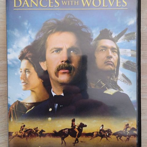 Dvd. Danser med Ulver. Kevin Kostner. Western Drama. Norsk tekst.