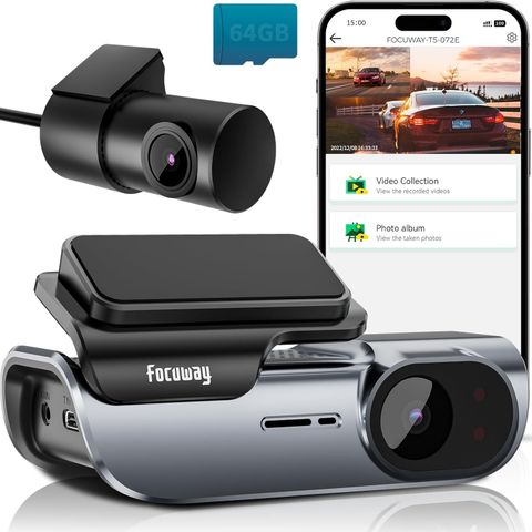 Dash Cam Front and Rear 4K Built in 5GHz WiFi (Not Used)