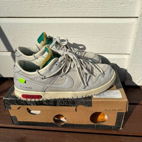 Nike Dunk Low Off-White Lot 25 – Størrelse 42,5 – 2500 kr