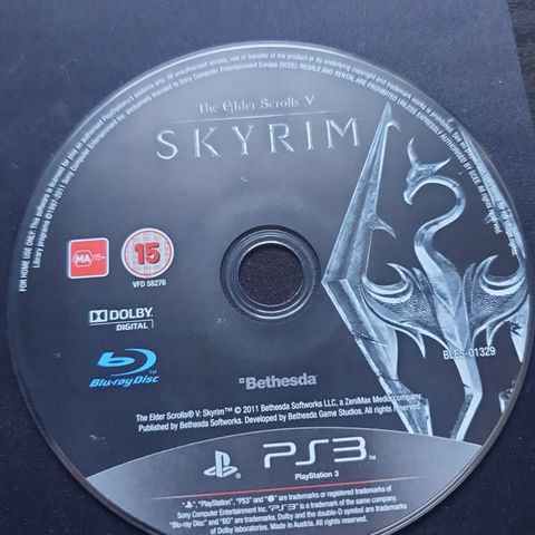 Skyrim the elder scrolls v disk ps3 som ny