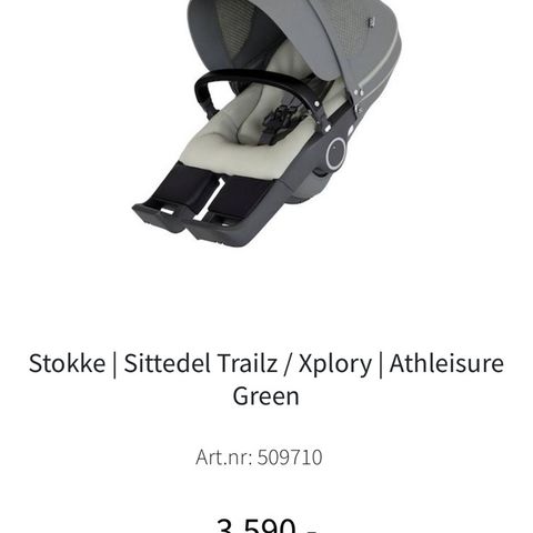 Stokke Xplory/Trailz sportsdel i grå