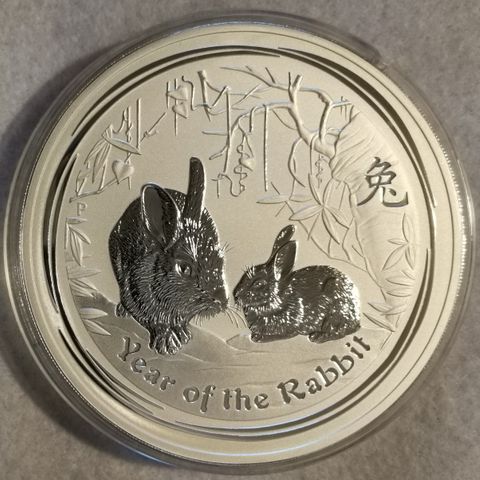 2011 Australia, 1 kg 999 Sølv, Lunar Year of The Rabbit.