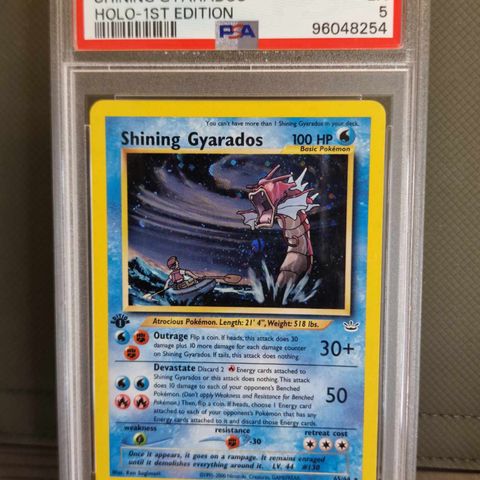 Shining Gyarados 1st Edition #65 - Pokemon Neo Revelation PSA 5