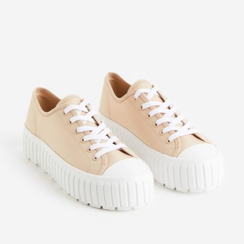 Nye beige platform sko fra HM, str 35