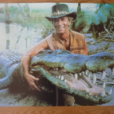 Crocodile Dundee Poster fra 80-Tallet