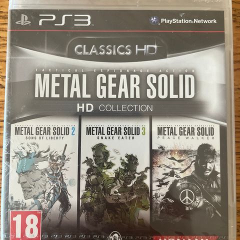 Ps3 spill METAL GEAR SOLID HD COLLECTION ny