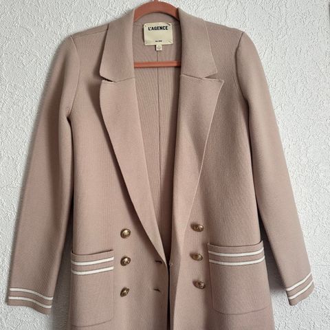 Lyserosa L’Agence strikket blazer i str. XS