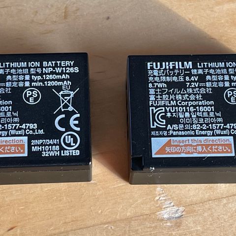 Fujifilm Batteri NP-W126S 2 batterier