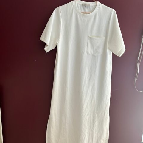 Ubrukt Julie Josephine Long Boxy T-shirt Dress Off White str. S