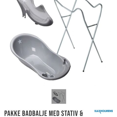 Badebalje med Stativ & Badestøtte