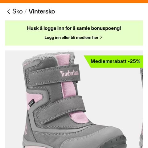 Timberland vintersko 34