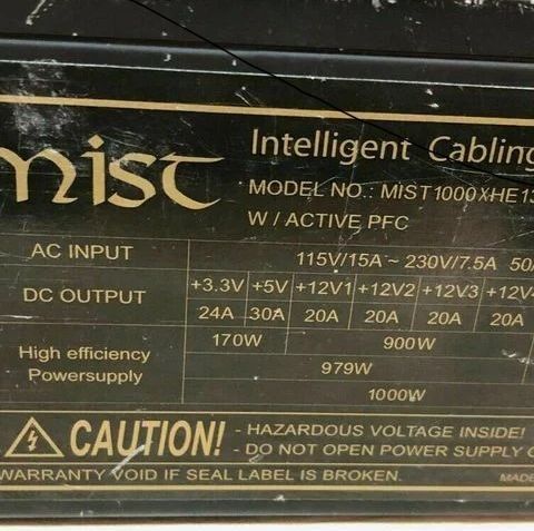 MIST 1000W PSU - MIST1000XHE135CF