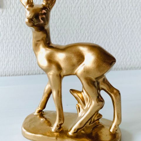 Søtt dyr 🦌 gullfarget 🦌 vintage