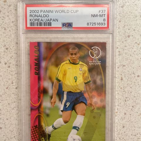 Ronaldo Nazario Panini Brasil VM 2002 - PSA 8