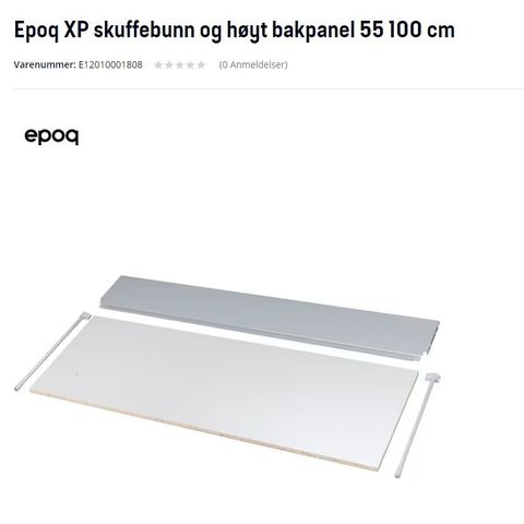 Epoq XP skuffer for 100cm benkeskap, 55 cm dype.