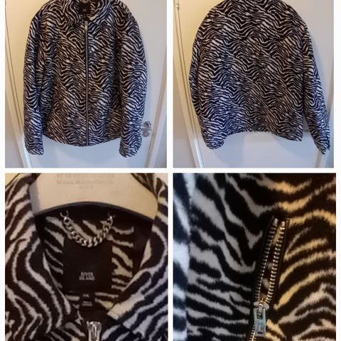 River Island sebra pels jakke (faux fur)