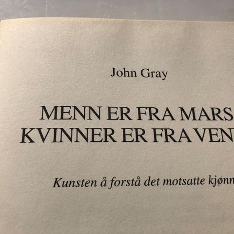 Menn er fra Mars, kvinner er fra Venus - John Gray