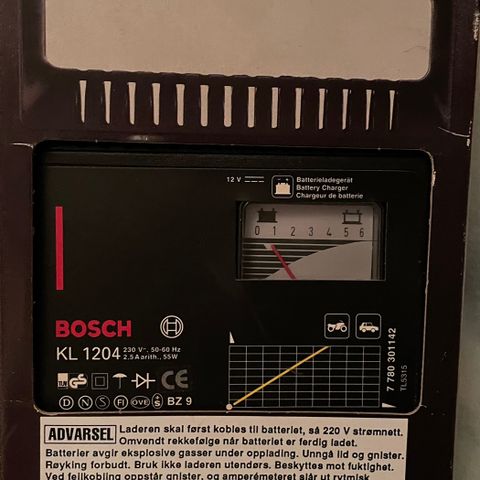 Bosch batterilader 12V. Ny og ubrukt