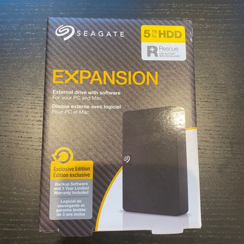 SEAGATE EXPANSION 5TB ekstern harddisk