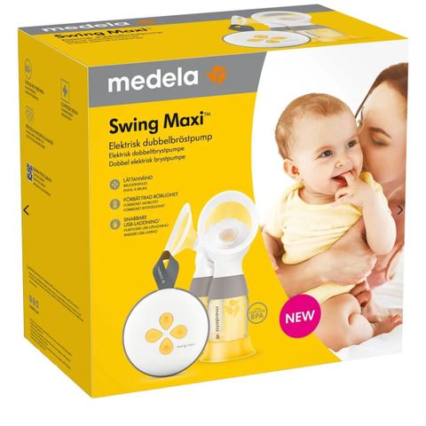 Elektrisk dobbel brystpumpe - medela swing maxi