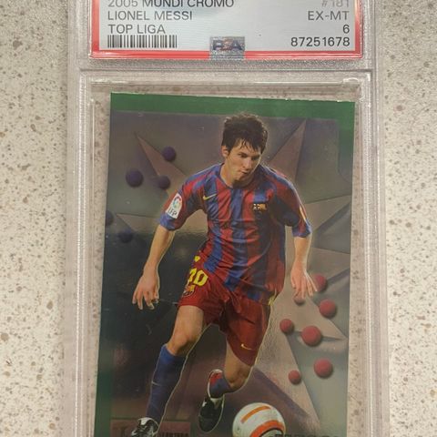 Messi 2005 Mundicromo Top Liga - PSA 6